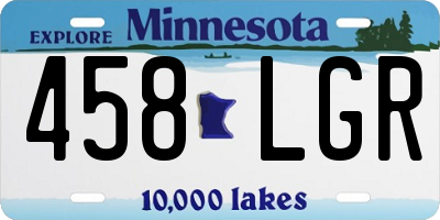 MN license plate 458LGR