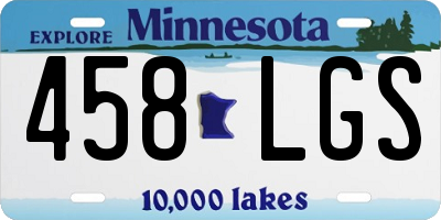 MN license plate 458LGS