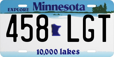 MN license plate 458LGT