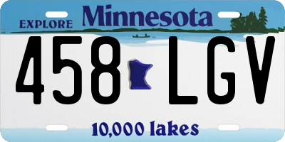 MN license plate 458LGV
