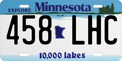 MN license plate 458LHC