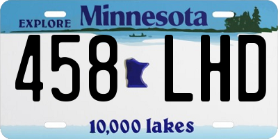 MN license plate 458LHD