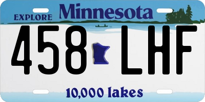 MN license plate 458LHF