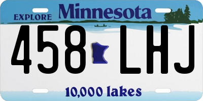 MN license plate 458LHJ