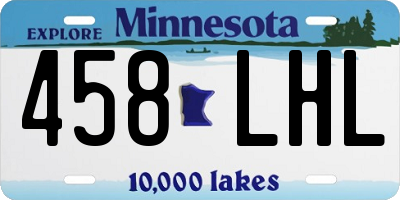 MN license plate 458LHL