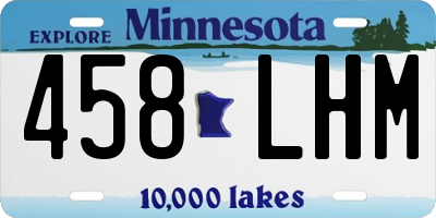 MN license plate 458LHM
