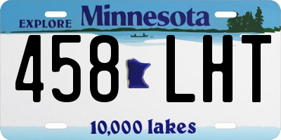 MN license plate 458LHT