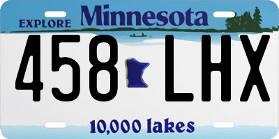 MN license plate 458LHX