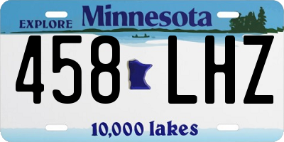 MN license plate 458LHZ