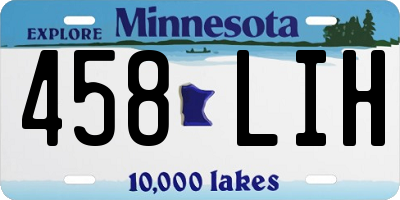 MN license plate 458LIH