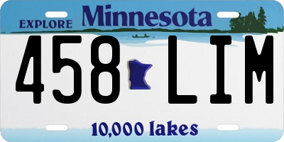 MN license plate 458LIM