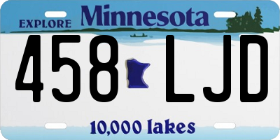 MN license plate 458LJD