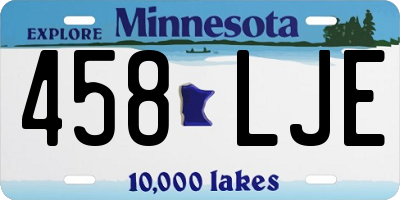 MN license plate 458LJE