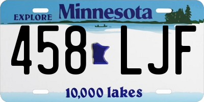 MN license plate 458LJF