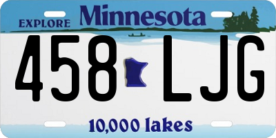 MN license plate 458LJG