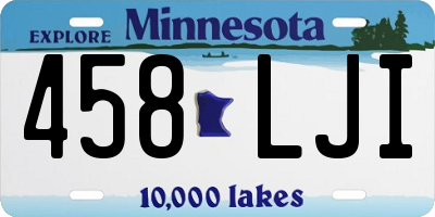 MN license plate 458LJI