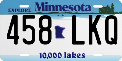 MN license plate 458LKQ