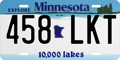 MN license plate 458LKT