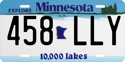 MN license plate 458LLY