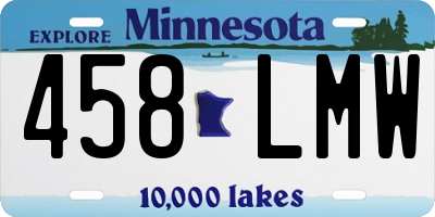 MN license plate 458LMW