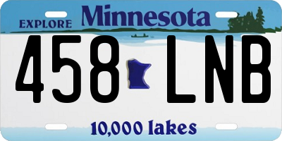 MN license plate 458LNB