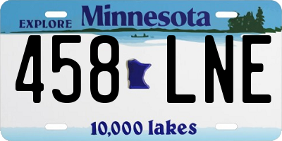 MN license plate 458LNE
