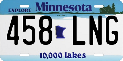 MN license plate 458LNG