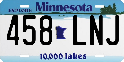 MN license plate 458LNJ