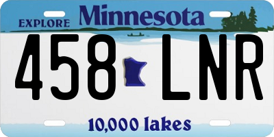 MN license plate 458LNR
