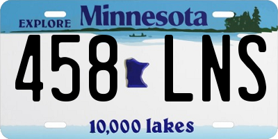 MN license plate 458LNS