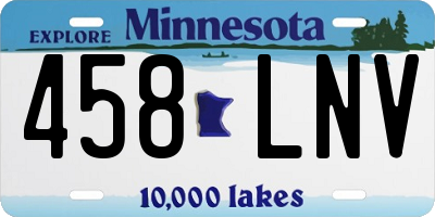 MN license plate 458LNV