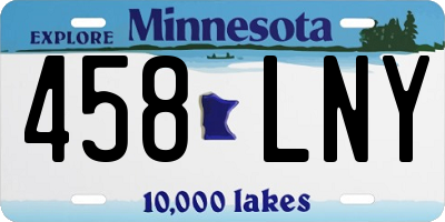 MN license plate 458LNY