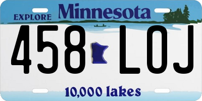 MN license plate 458LOJ