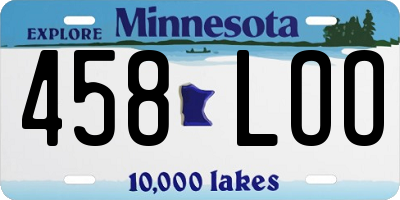 MN license plate 458LOO