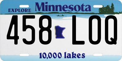 MN license plate 458LOQ