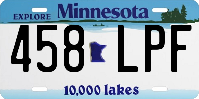 MN license plate 458LPF