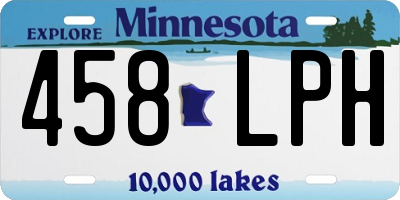 MN license plate 458LPH