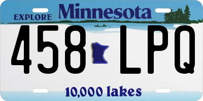 MN license plate 458LPQ