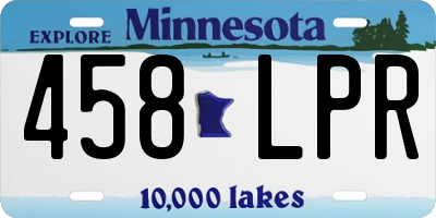 MN license plate 458LPR