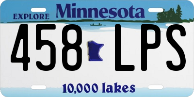 MN license plate 458LPS