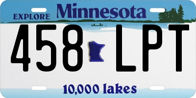 MN license plate 458LPT