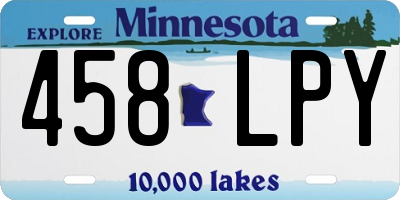 MN license plate 458LPY