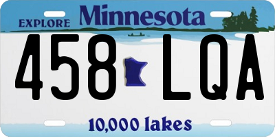 MN license plate 458LQA