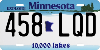 MN license plate 458LQD