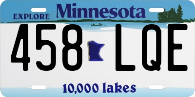 MN license plate 458LQE