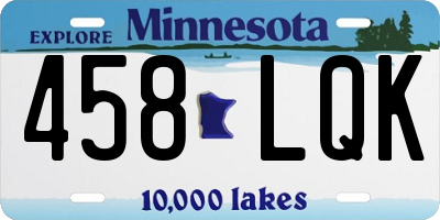 MN license plate 458LQK