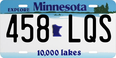 MN license plate 458LQS