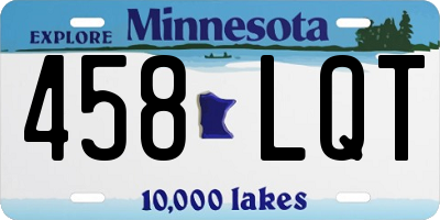 MN license plate 458LQT