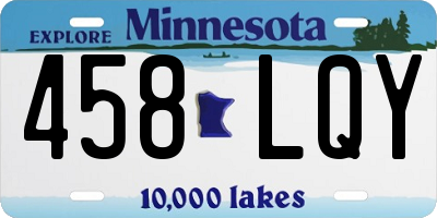 MN license plate 458LQY