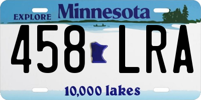 MN license plate 458LRA